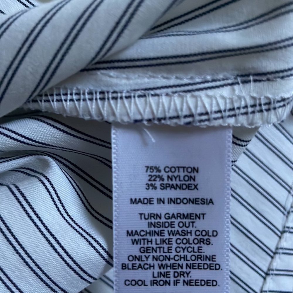 Express Essential Button Down Stripped Dress Shirt - image 6